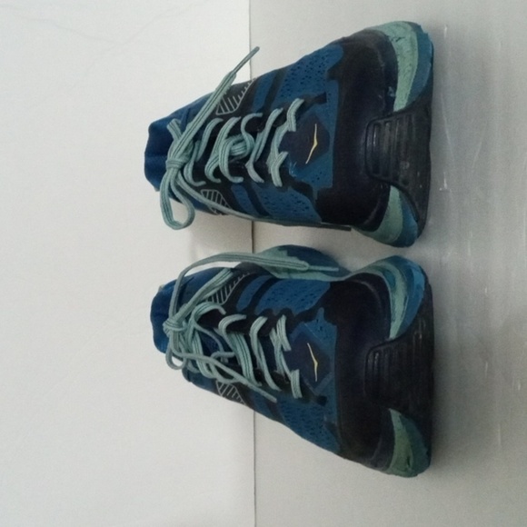 Hoka Stinson One One ATR 5 Running Shoes size 8.5 Navy Turquoise Aqua Preowned - Picture 2 of 16